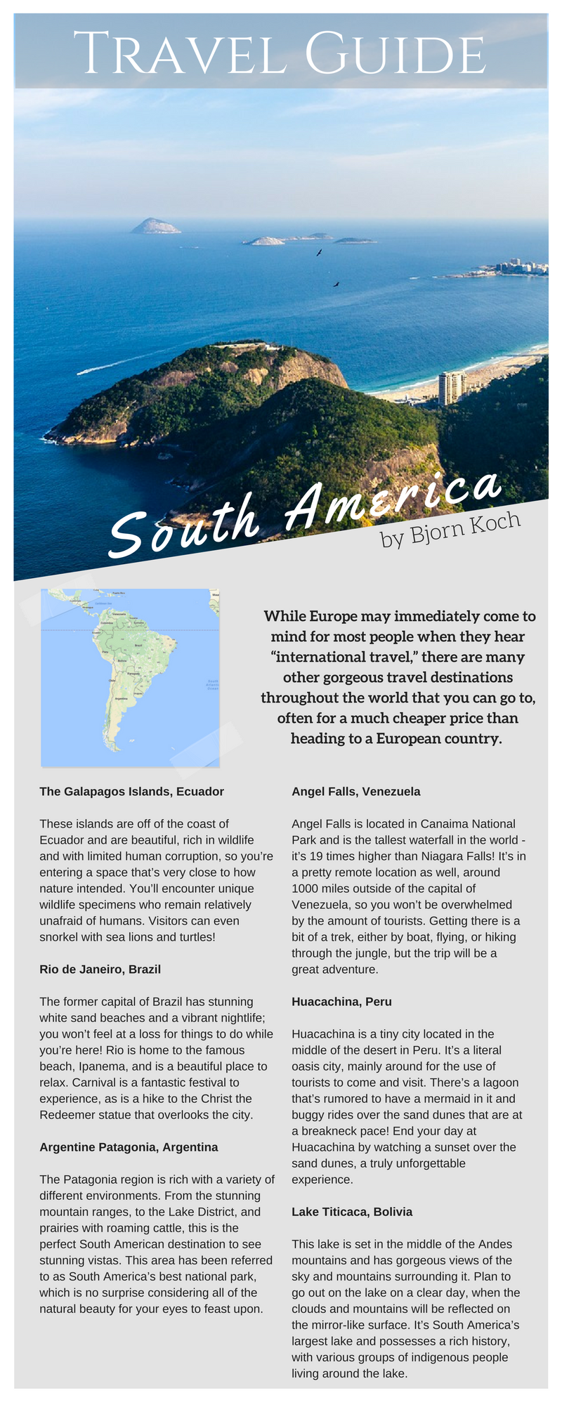 Bjorn Koch Travel Guide south america